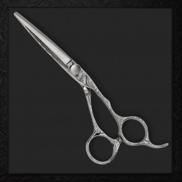 Damascus cutting scissors